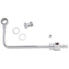 Edelbrock Fuel Line Chrome Steel With 3/8" Barbed End Inlet Without Filter