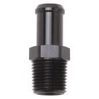 Edelbrock Heater Hose End Fitting Anodized Black Straight 1/2" NPT X 5/8" Barb