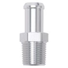 Edelbrock Heater Hose End Fitting Straight Clear Anodized With 1/2" NPT/ 5/8" Barb