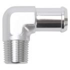 Edelbrock Heater Hose End Fitting Anodized Clear 90-Degree 1/2" NPT X 3/4" Barb