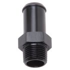 Edelbrock Heater Hose End Fitting Straight Black Anodized With 3/8" NPT/ 5/8" Barb
