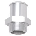Edelbrock Heater Hose End Fitting Anodized Clear Straight 3/8" NPT X 5/8" Barb