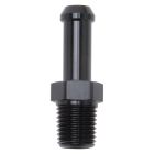 Edelbrock Heater Hose End Fitting Straight with 1/4" NPT and 3/8" Barb Black Anodized