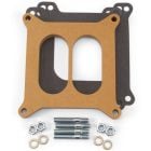 Edelbrock Carburetor Spacer 1/2" Divided Wood Fiber Laminate 4-Barrel Carburetor