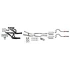 Dual Exhaust System 2-1/4" With Flowtech Headers Mustang 289/ 302 1965-1970