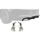 ACCELATEC Axle-Back Exhaust Kit GT500 2013-2014 Style Stainless Steel With Polished Quad Tips And Rear Lower Valance GT 2013-2014/Boss Mustang 302 2013