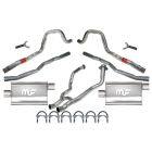 Dual Exhaust System 2-1/4" With MagnaFlow Mufflers Mustang 4V 351C 1970