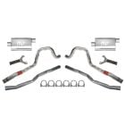 Dual Exhaust System 2-1/4" With MagnaFlow Mufflers Mustang 351C 2-Barrel 1970