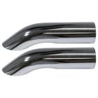 Exhaust Tip Turndown 2 Chrome Pair Mustang 1965-1973