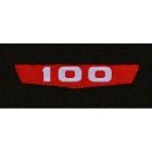 ACC Carpets Floor Mat Black Loop With Red 100 Shield Logo Pair F-100 1965-1972