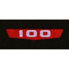 ACC Carpets Floor Mats Black Loop With Red 100 Shield Logo Pair F-100 1973