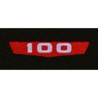 ACC Carpet Floor Mats Black Cut Pile With Red 100 Shield Logo Pair F-100 1974