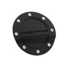Drake Muscle Cars Fuel Door Comp Series Matte Black With Mustang Logo 2015-2023