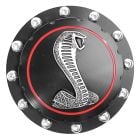 Gas Cap Black Billet With Cobra Emblem Mustang 1965-1973