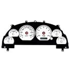 New Vintage USA Instrument Cluster Overlay Performance II White Mustang 1999-04