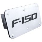 Trailer Hitch Cover Stainless Steel Brushed With Laser Etched F-150 Logo