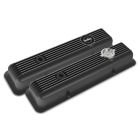 Holley Valve Covers Muscle Series Finned Black Finish Chevrolet Small Block