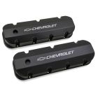 Holley GM Licensed Track Series Valve Covers with 1/4" Thick Billet Rail