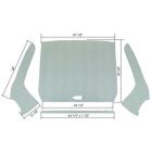 Headliner Gray Non-Perforated Kit Without Wrap Around Glass F-100 1957-1960