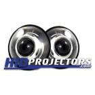 Headlight Bi-LED Projector Classic 7" With Black Housing Pair Bronco 1966-1977