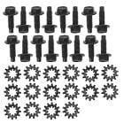 Coil Spring Cover Bolt 16 Star Washer Black Mustang 1965-1966