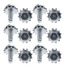 AMK Products Fender Bolt Set with Star Washers Cadmium Mustang 1965-1968