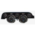 New Vintage USA Black Instrument Bezel Kit With Aviator Series Gauges And Electronic MPH Speedo Mustang 1967-1968