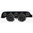 New Vintage USA Instrument Bezel Black Kit Mustang 1967-1968 With Blue CFR Series Gauges/ Electronic Speedometer 