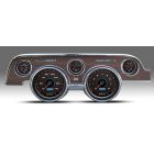 New Vintage USA Instrument Bezel Kit Woodgrain With CFR Red Series Gauges/ Electronic MPH Speedo Mustang 1967-1968