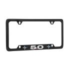 License Plate Frame Carbon Fiber Black With 5.0L Logo