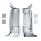A-Pillar Panel Set w/ Door Hinge Mounting Plates Mustang 67-68 In Weld-Thru Primer