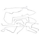 85-6 Stainless Steel SVO Late 4 Wheel Disc Brake Line Kit Mustang 1985-1986