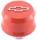 PROFORM Oil Breather Cap Slant-Edge Push-In Chevy Orange With Raised Chevrolet Bowtie Logo