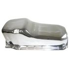 CJ Classic Trucks Oil Pan Rear Sump Deep 8" Chrome With Passenger Side Dipstick Chevy Small Block 1986 And Up