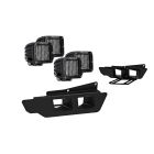 Fog Light Bezel And Mounting Kit With Rigid Industries D-Series SAE LED Fog Lights F-150 Raptor 2017-2020