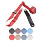 RetroBelt Products Seat Belt 3-Point Retractable With Push Button Buckle Pair Mustang 1965-1973