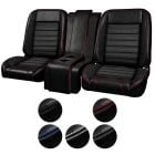 TMI Bucket Seat With Center Console Sport R Pro-Series Low Back Black With Brackets Pair F-100 1961-1966