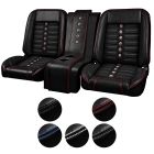 TMI Bucket Seat With Center Console Sport X Pro-Series Low Back Black With Brackets Pair F-100 1961-1966