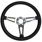 Scott Drake Steering Wheel Corso Feroce Shelby Style Leather and Aluminum 15" 6-Bolt Mustang 1965-1973