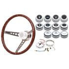 GT3 Retro Steering Wheel Kit Mustang 1964.5 Wood 15”