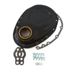CJ Classic Trucks Timing Chain Cover OEM Style Stamped Steel Black Chevy Small Block
