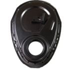 CJ Classic Trucks Timing Chain Cover With Small Pointer OEM-Style Stamped Steel Black Small Block Chevrolet