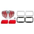 Scott Drake Taillight Bezel And Lens Kit Billet Mustang 1965-1966