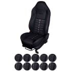 TMI Upholstery With Seat Foam Sport X Series Seat Vinyl Black Mustang 2013-2014