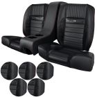 TMI Rear Seat Upholstery And Seat Foam Sport R Series With Pony Logos And Console Pony Coupe Mustang 1965-1966