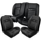 TMI Upholstery And Seat Foam Kit Sport R Series Front And Rear Buckets With Rear Pony Logos/Console Pony Coupe Mustang 1965-1966