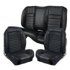 TMI Upholstery And Seat Foam Kit Sport R Series Front And Rear Buckets Without Rear Console Standard Coupe Mustang 1965-1966
