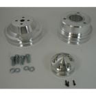 Double Groove Pulley Aluminum Polished Set Mustang 289/302/351W 1965-1969