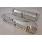 CJ Classics Valve Cover Fabricated Polished Aluminum Short Bolt Without Holes Pair 260/289/302/351W