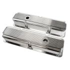 CJ Classics Valve Cover Finned Fabricated Polished Aluminum Short Bolt Pair 352/360/390/427/428